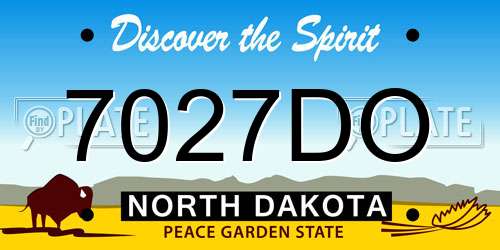 7027DO North Dakota License Plate