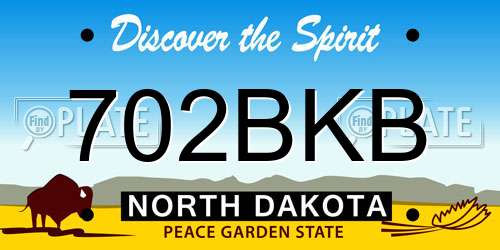 702BKB North Dakota License Plate