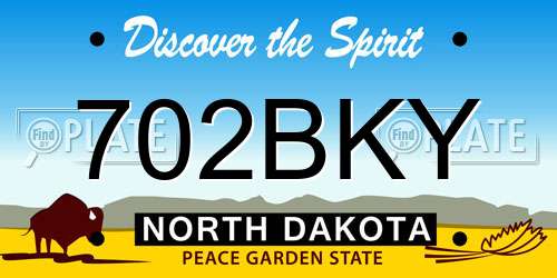 702BKY North Dakota License Plate