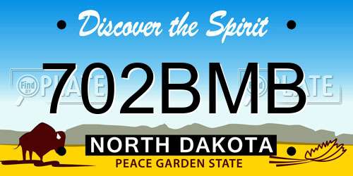 702BMB North Dakota License Plate