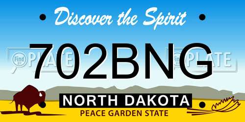 702BNG North Dakota License Plate