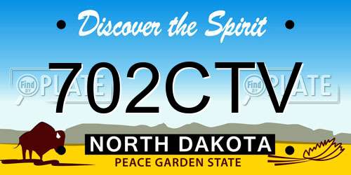 702CTV North Dakota License Plate