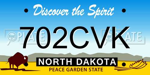 702CVK North Dakota License Plate