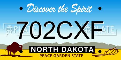 702CXF North Dakota License Plate