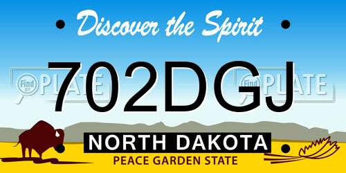 702DGJ North Dakota License Plate