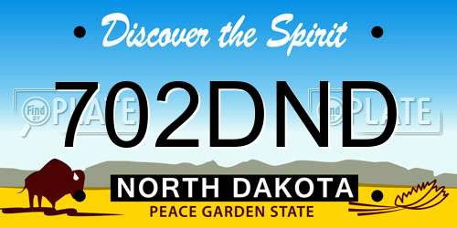 702DND North Dakota License Plate