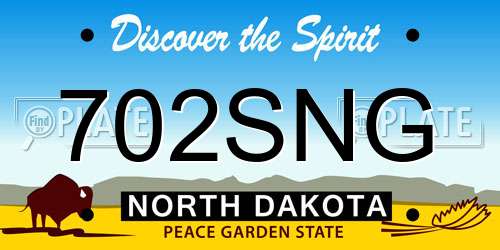 702SNG North Dakota License Plate