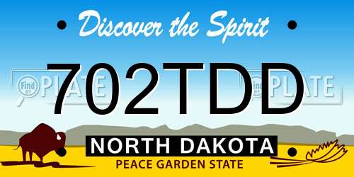 702TDD North Dakota License Plate