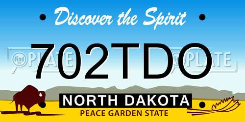 702TDO North Dakota License Plate