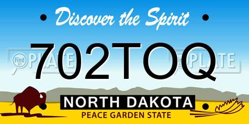 702TOQ North Dakota License Plate