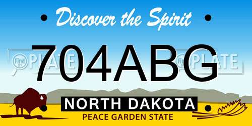 704ABG North Dakota License Plate