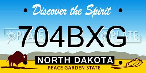704BXG North Dakota License Plate