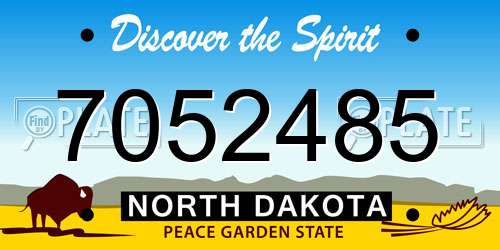 7052485 North Dakota License Plate