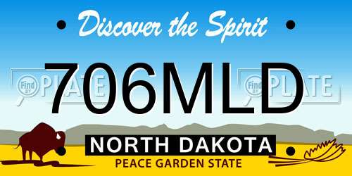 706MLD North Dakota License Plate