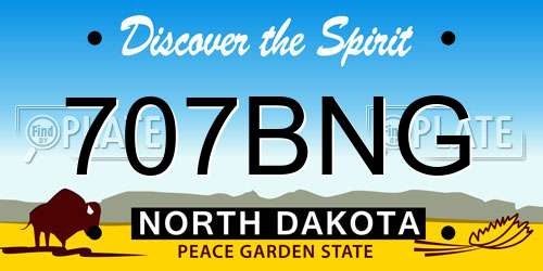 707BNG North Dakota License Plate