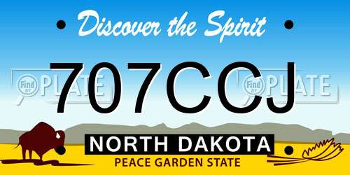 707CCJ North Dakota License Plate