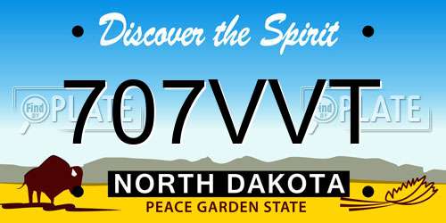 707VVT North Dakota License Plate