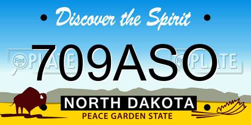 709ASO North Dakota License Plate