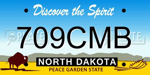 709CMB North Dakota License Plate