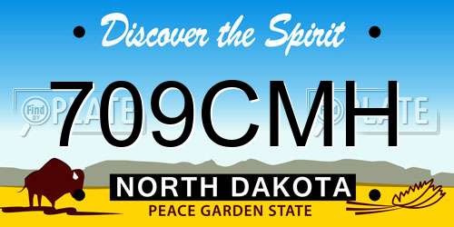 709CMH North Dakota License Plate