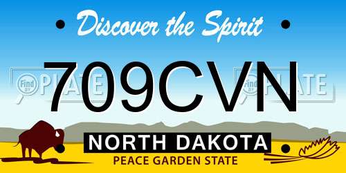 709CVN North Dakota License Plate