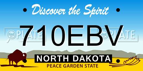 710EBV North Dakota License Plate