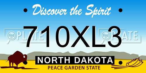 710XL3 North Dakota License Plate