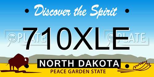710XLE North Dakota License Plate