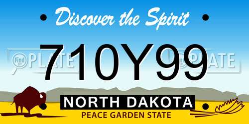 710Y99 North Dakota License Plate
