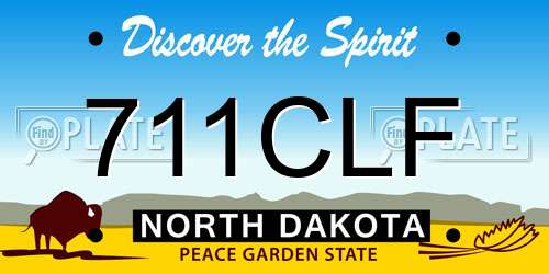 711CLF North Dakota License Plate
