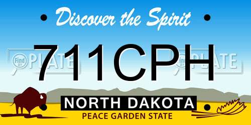 711CPH North Dakota License Plate