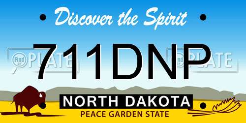 711DNP North Dakota License Plate