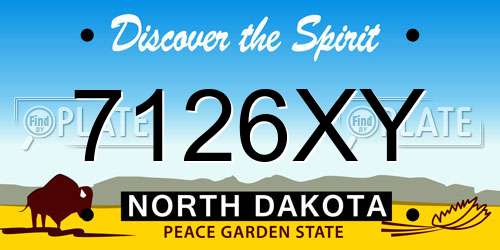 7126XY North Dakota License Plate