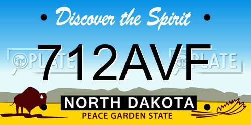712AVF North Dakota License Plate