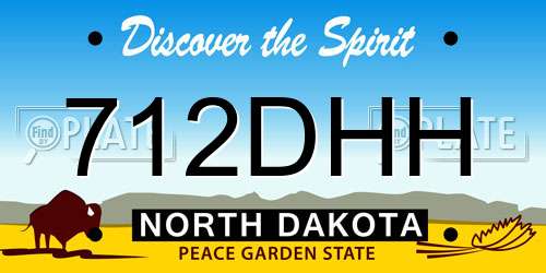 712DHH North Dakota License Plate