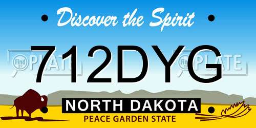 712DYG North Dakota License Plate