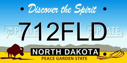 712FLD North Dakota License Plate