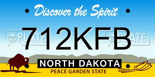 712KFB North Dakota License Plate
