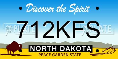 712KFS North Dakota License Plate