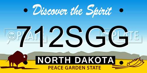 712SGG North Dakota License Plate