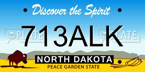 713ALK North Dakota License Plate