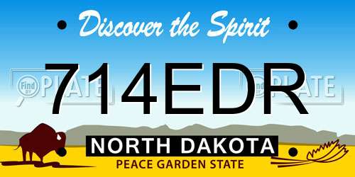 714EDR North Dakota License Plate