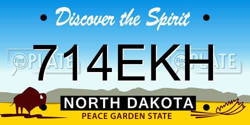 714EKH North Dakota License Plate
