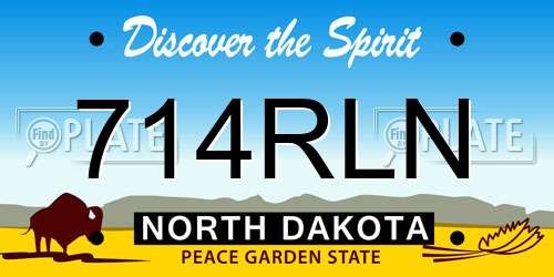 714RLN North Dakota License Plate