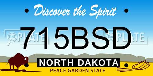 715BSD North Dakota License Plate