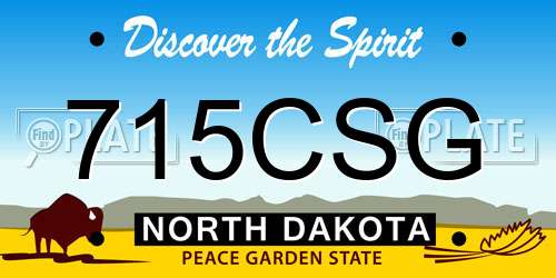 715CSG North Dakota License Plate