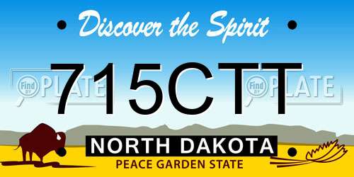 715CTT North Dakota License Plate