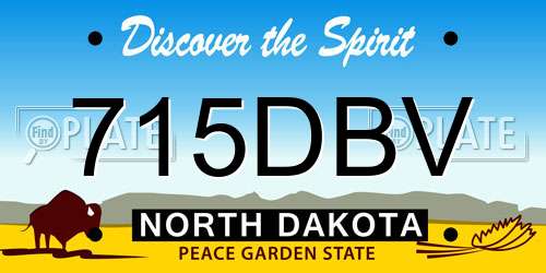 715DBV North Dakota License Plate