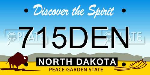 715DEN North Dakota License Plate