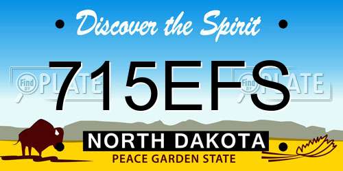 715EFS North Dakota License Plate